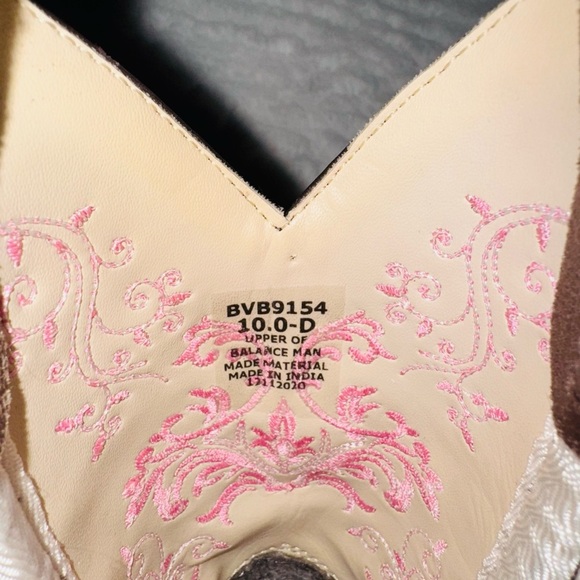 Kids Western Cowboy Boots - Pink and Brown - Picture 3 of 6